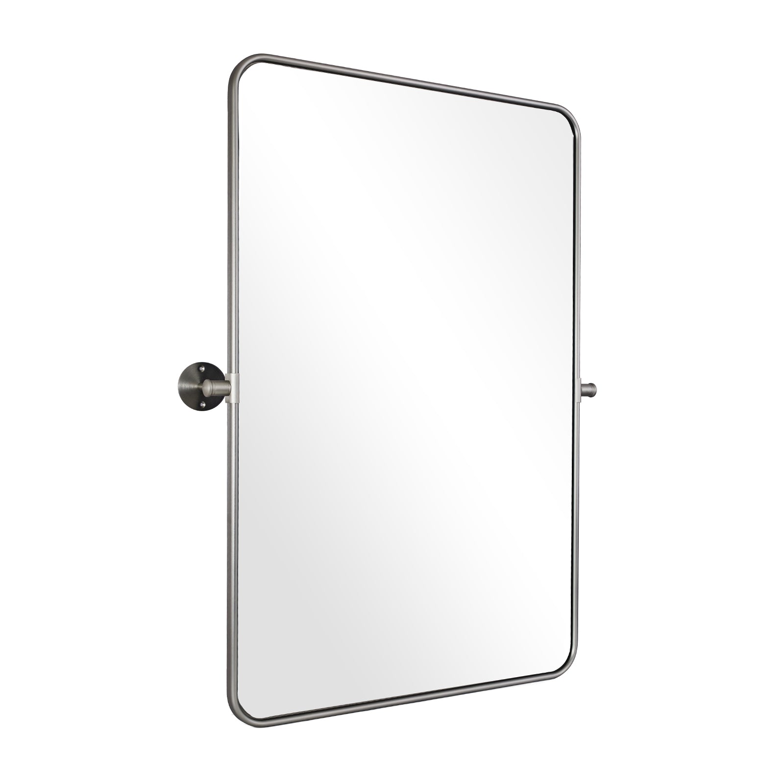 Modern Rectangle Pivot Mirror Adjustable Floating / Tilting Bathroom Mirror