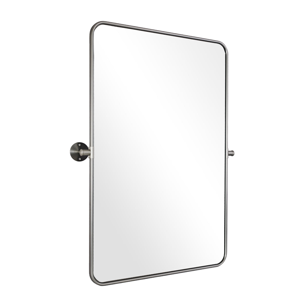 Modern Rectangle Pivot Mirror Adjustable Floating / Tilting Bathroom Mirror
