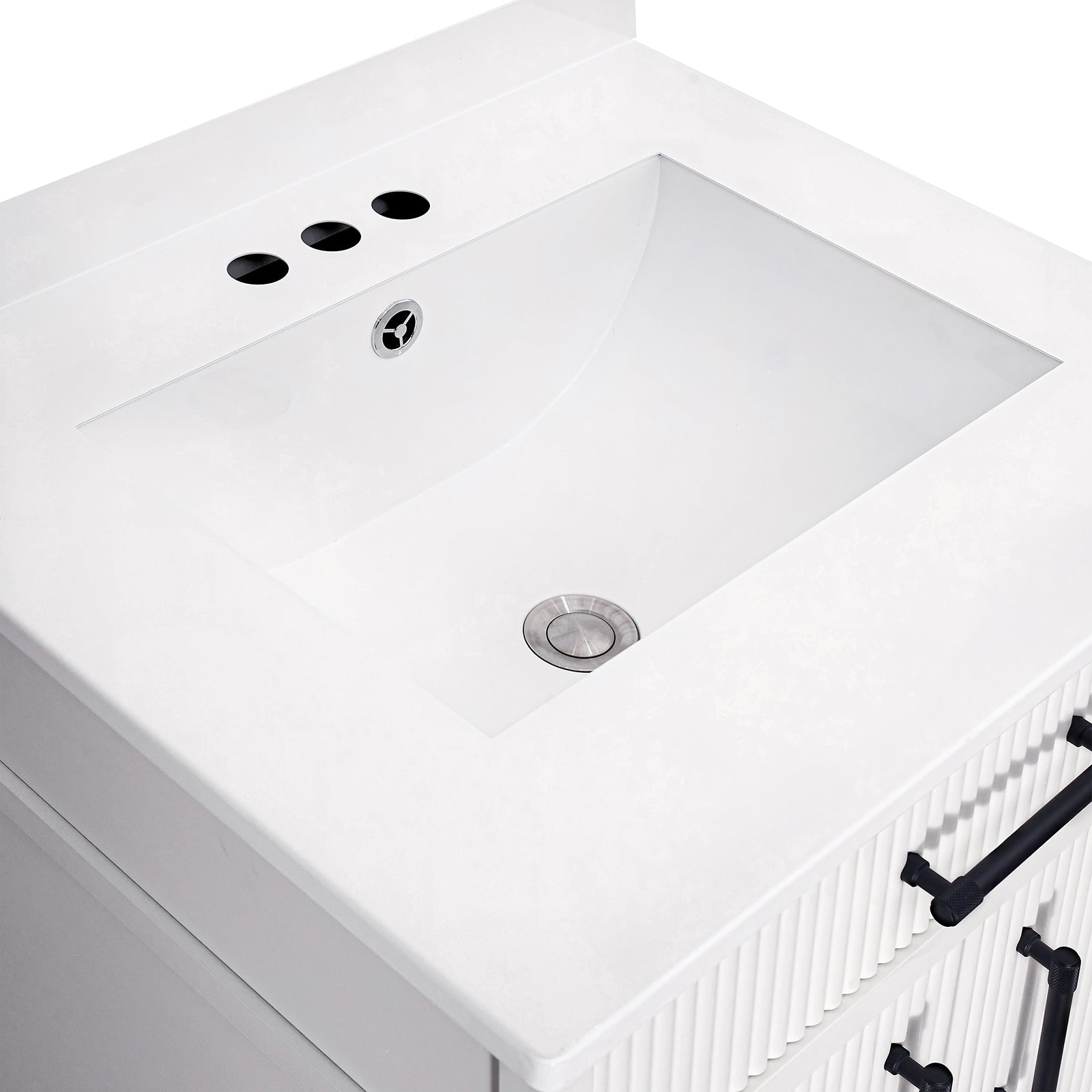 Modern Bathroom Vanities with Sink Combo Wave Bathroom Cabinet with Shelf and Drawer