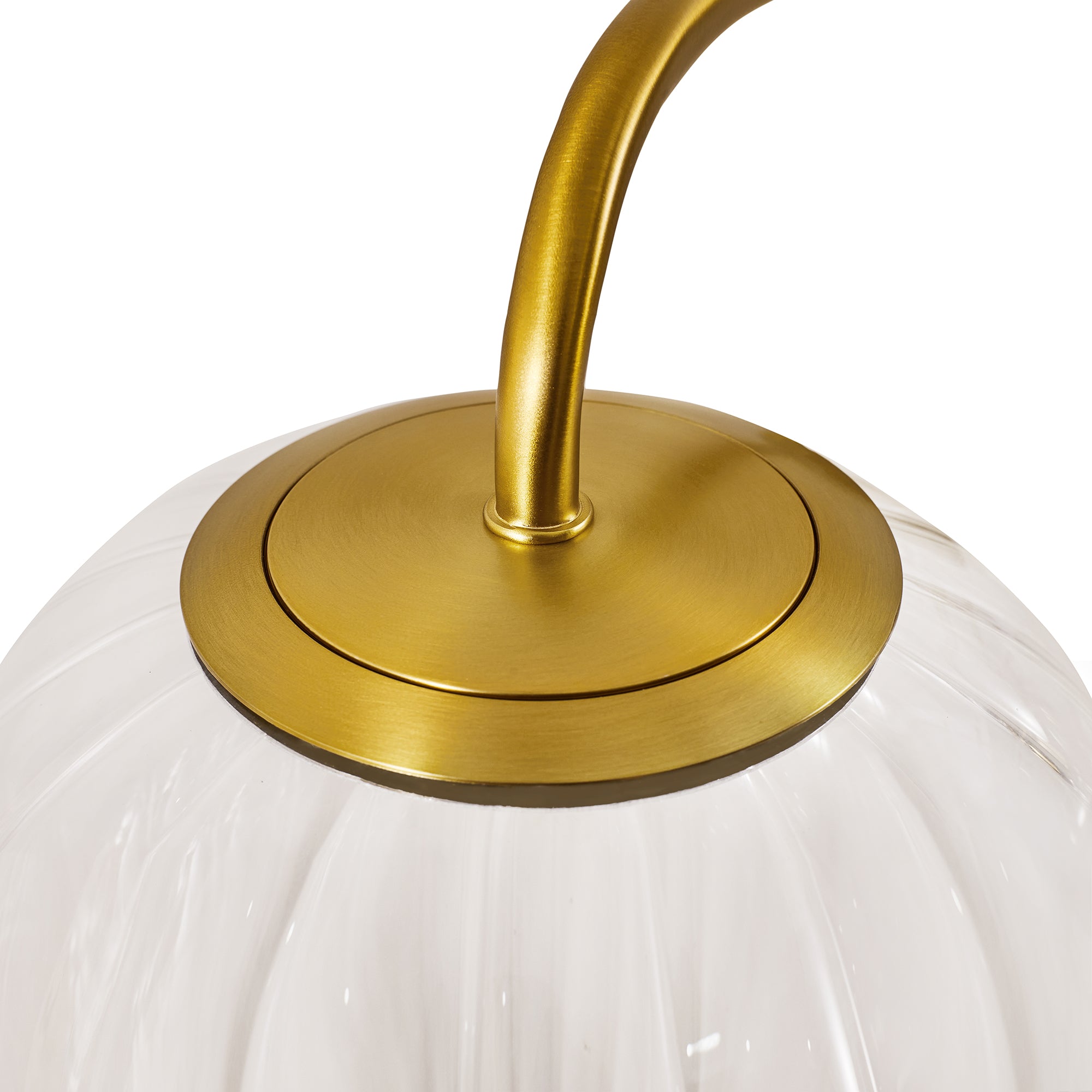 Contemporary Pumpkin Clear Glass Shades Bathroom Wall Sconce