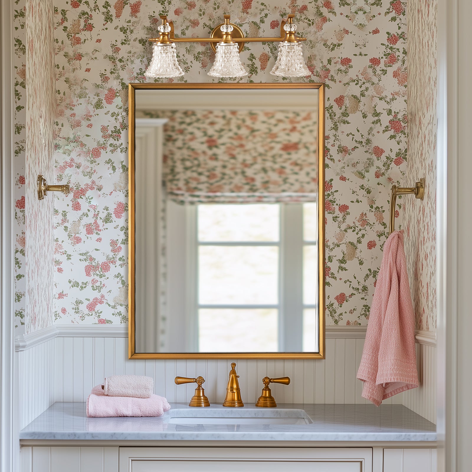 Contemporary Beveled Framed Rectangle Wall Mirror for Bathroom Vanity|Stainless Steel Frame