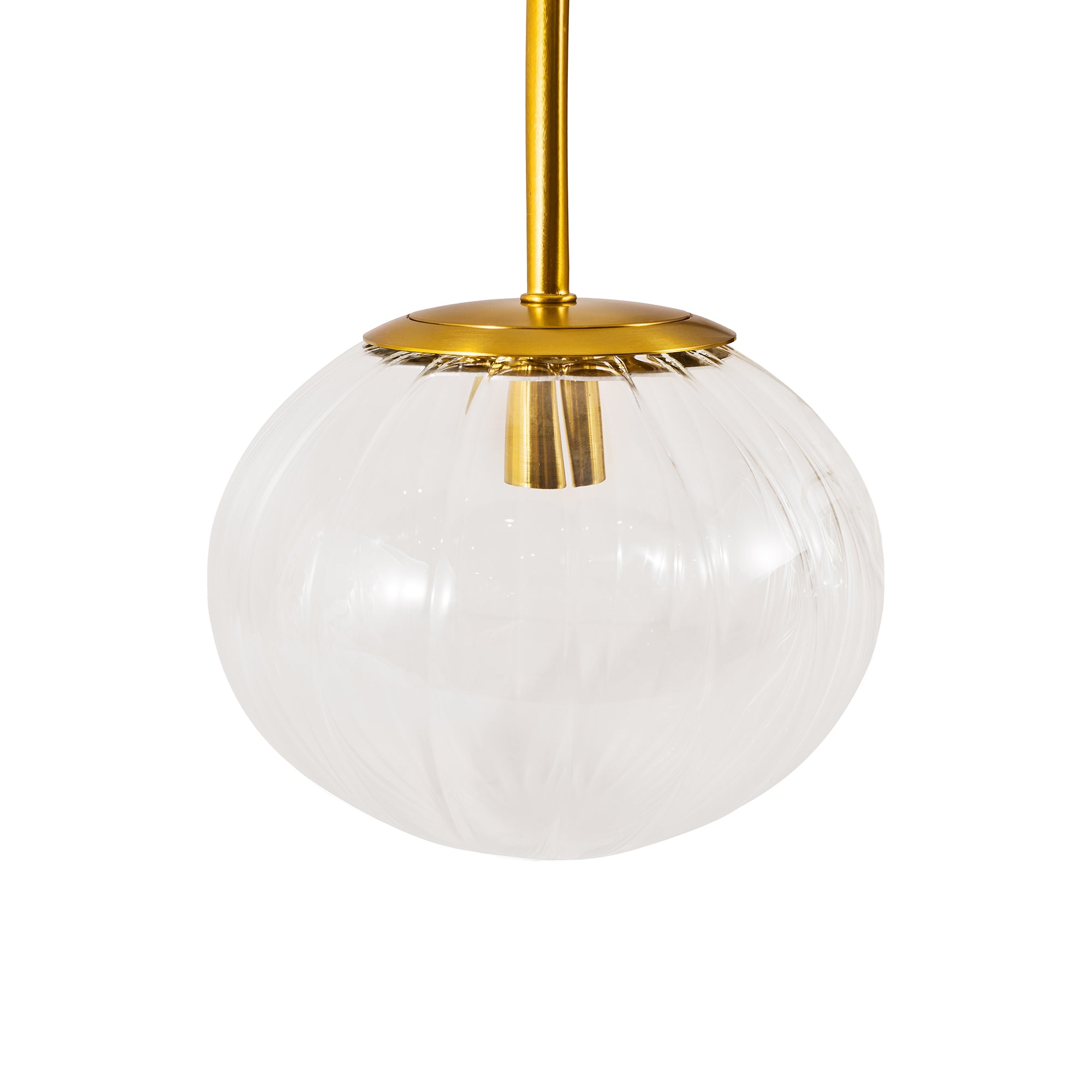 Contemporary Pumpkin Clear Glass Shades Bathroom Wall Sconce