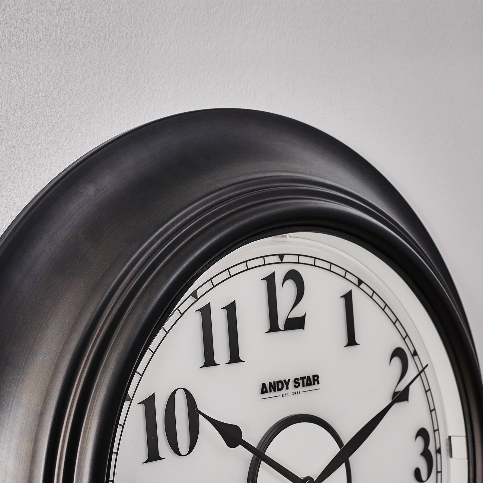 Contemporary Outdoor Clock with Thermometer Waterproof, 21 inch Black