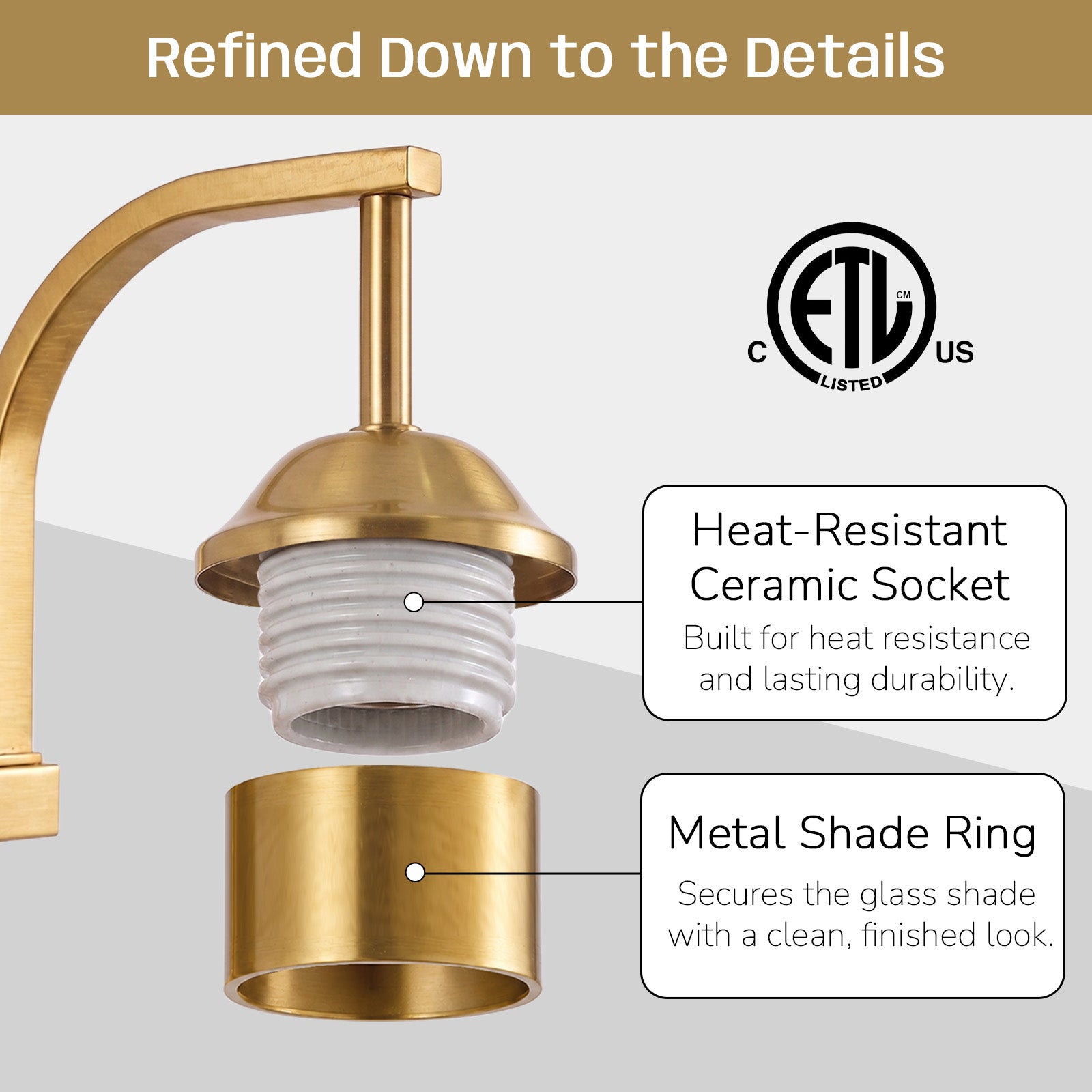 Contemporary Hand-Blown Tapered Glass Shades Bathroom Vanity Lights