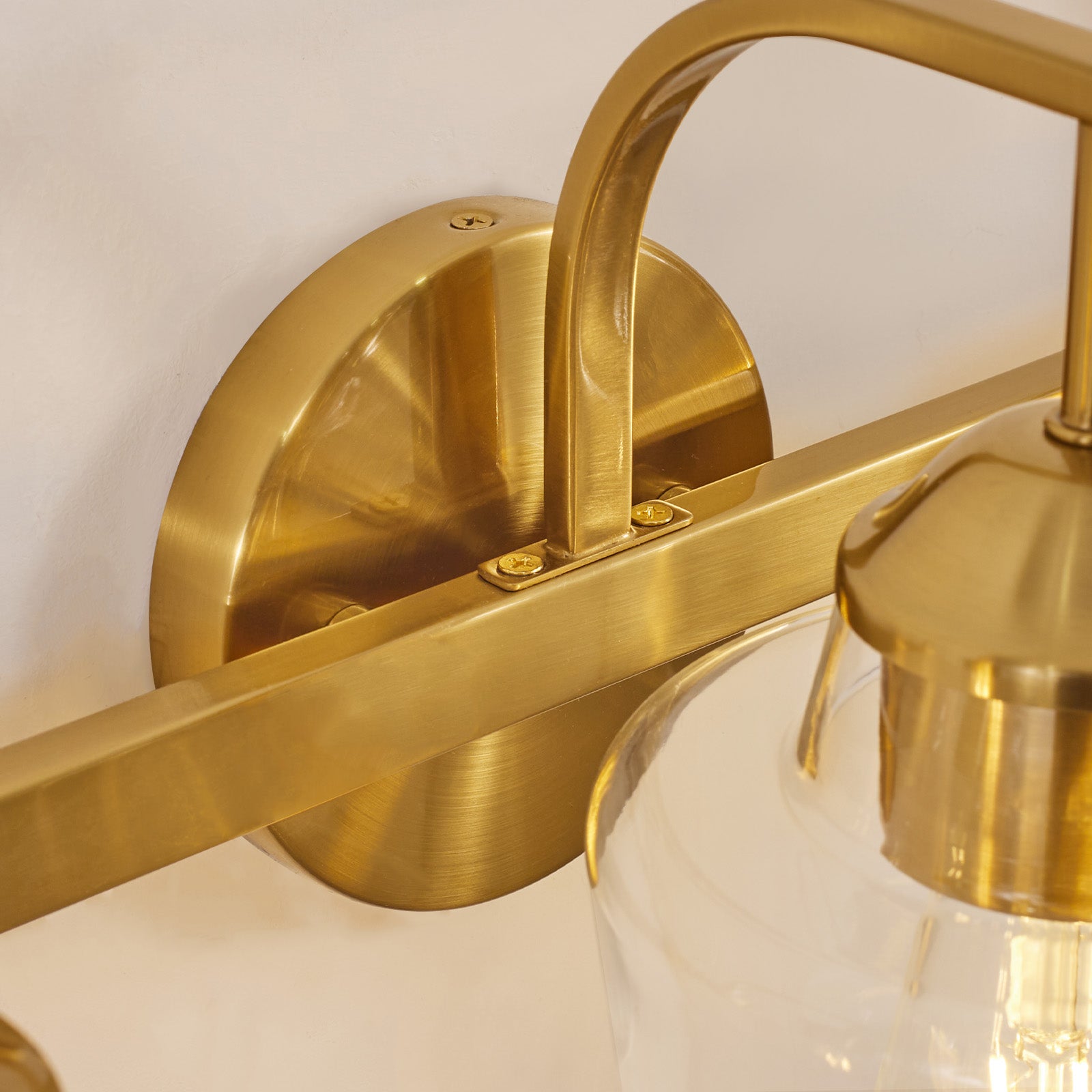Contemporary Hand-Blown Tapered Glass Shades Bathroom Vanity Lights