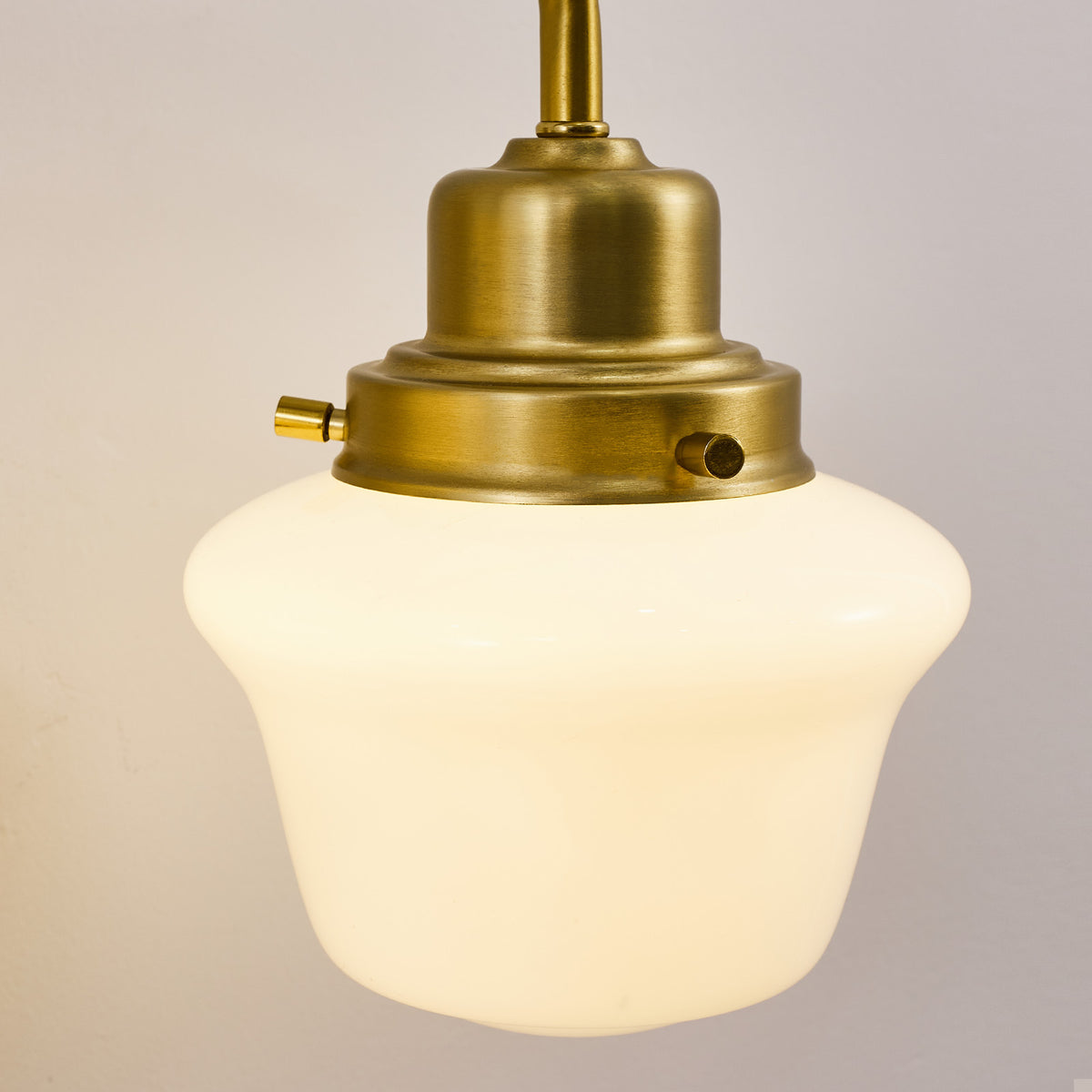 Traditional Schoolhouse Opal Glass Shade Bathroom Vanity Light
