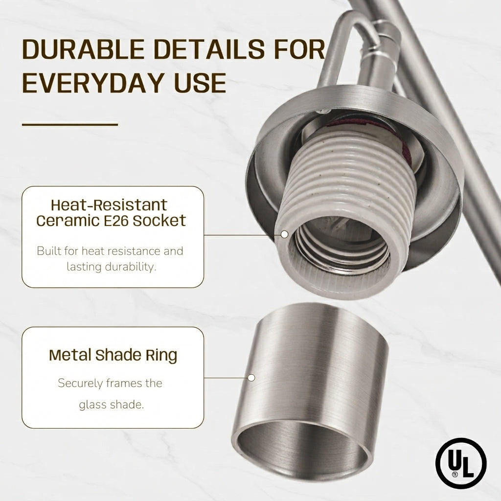 Transitional Cylindrical Clear Glass Shade Bathroom Vanity Light