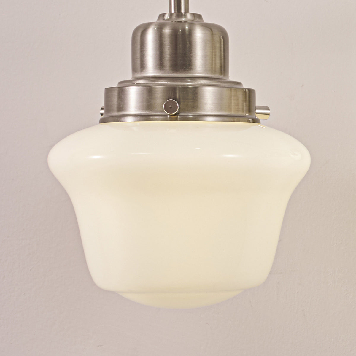 Traditional Schoolhouse Opal Glass Shade Bathroom Vanity Light