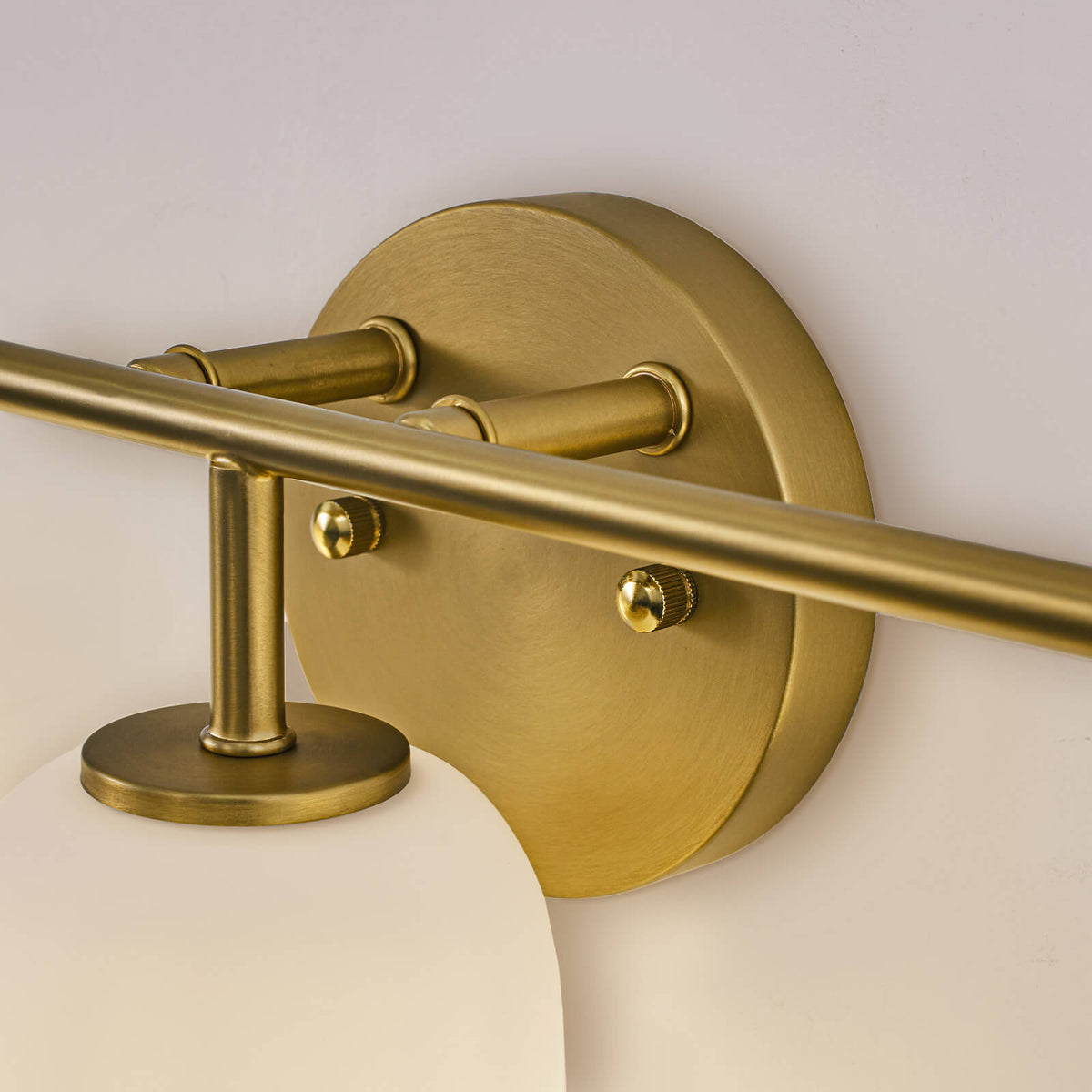 Modern Milk Glass Shade Vanity Light Wall Sconce