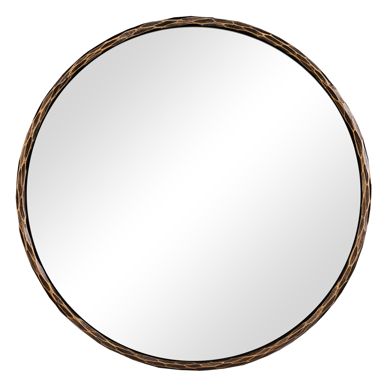 Vintage Hand Hammer Forged Iron Mirror Circle Wrought Iron Mirror Round Wall Mirror