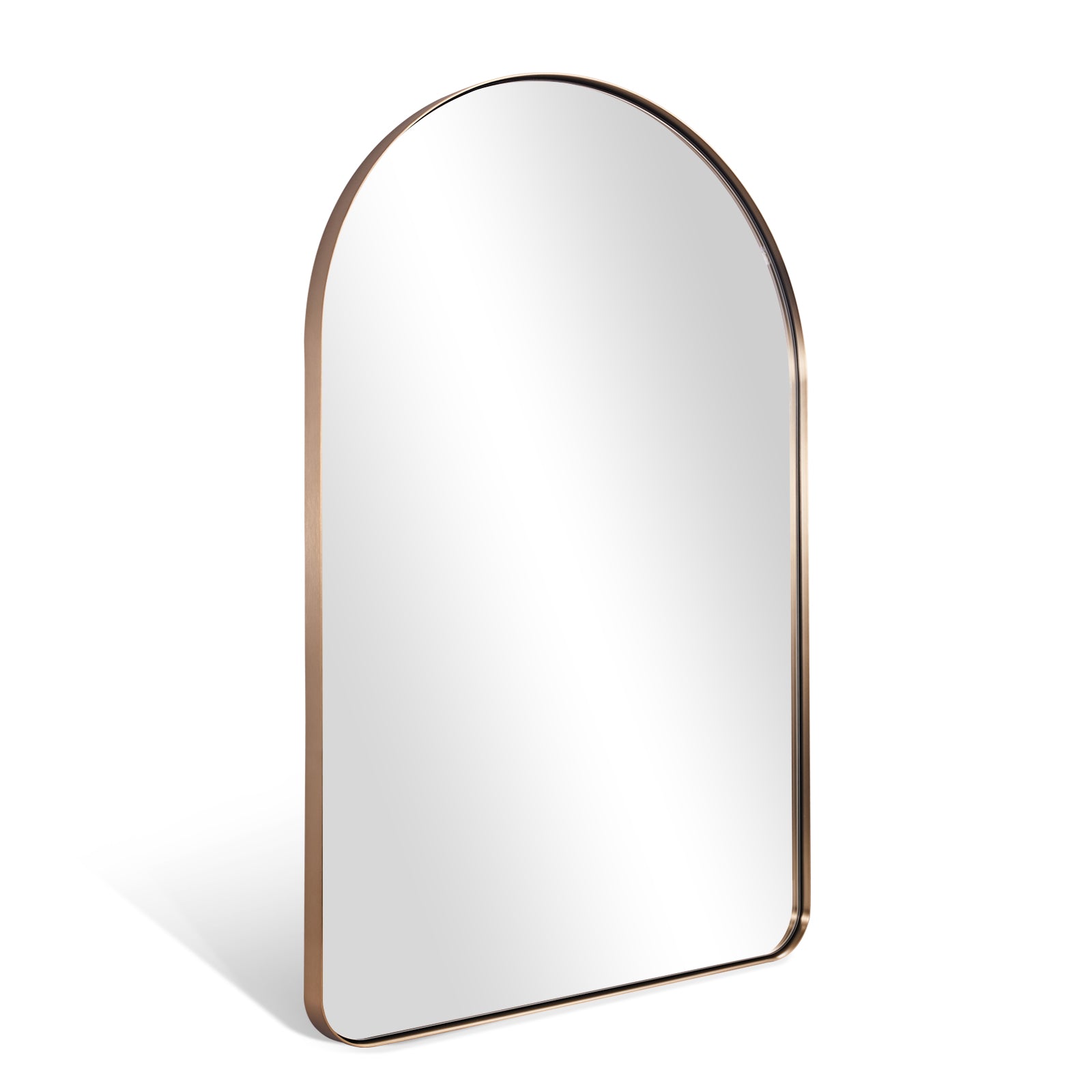 Contemporary Arched Bathroom Vanity Mirror | Stainless Steel Frame