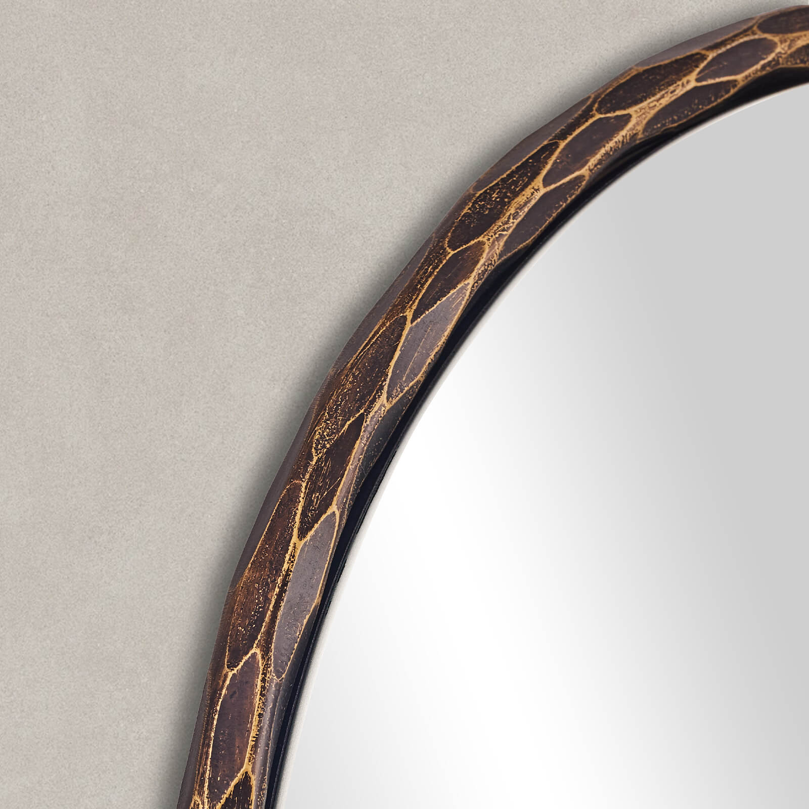 Antique Hand-Forged Iron Framed Arched Wrought Iron Bathroom Wall Mirror