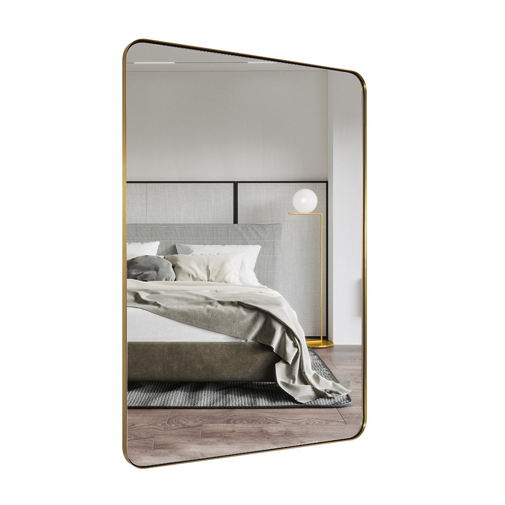 Full Length Mirror for Wall Full Body Rectangle Long Vanity Mirror | Stainless Steel Frame