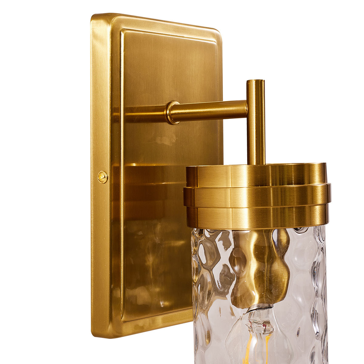 Tube Flow Hammer Glass Shade Bathroom Wall Sconces