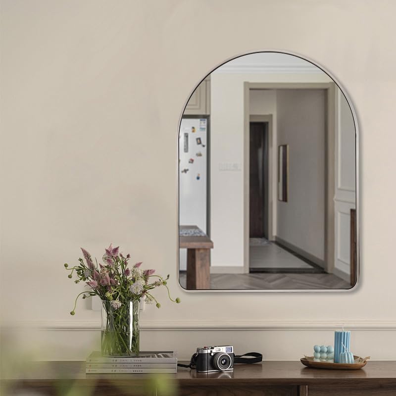 Bold Metal Framed Arched Wall Mirrors for Bathroom/ Living Room/Entry