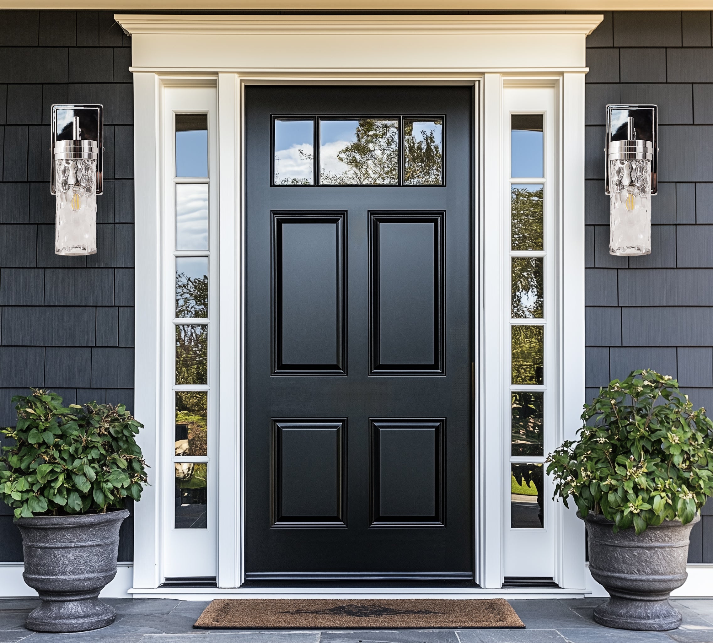 Tube Flow Hammer Glass Shade Bathroom Wall Sconces