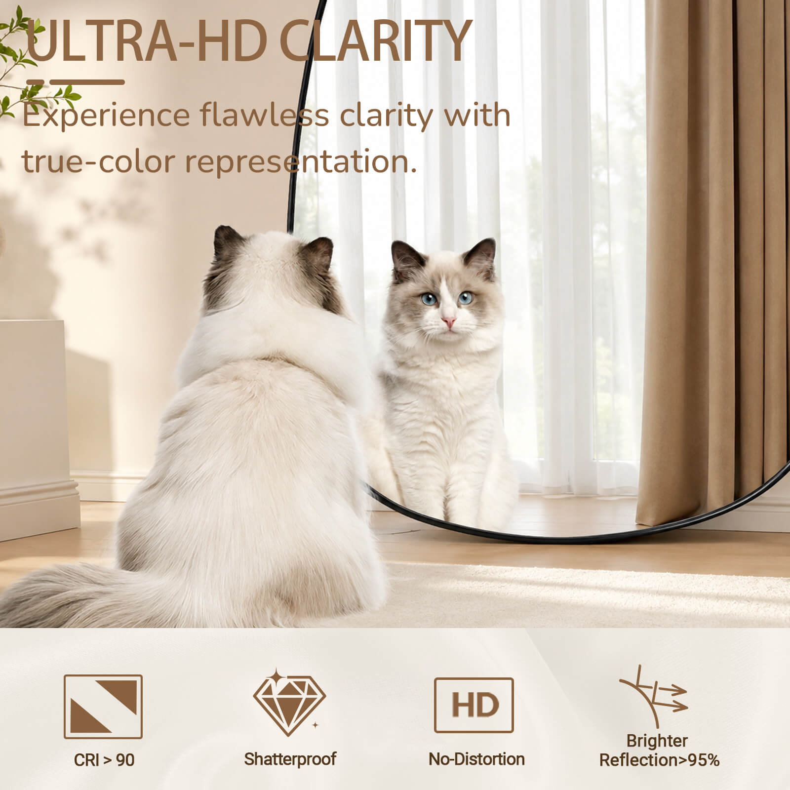 Contemporary Irregular Organic Bathroom Wall Mirror Asymmetric Decorative Mirror | Stainless Steel Frame