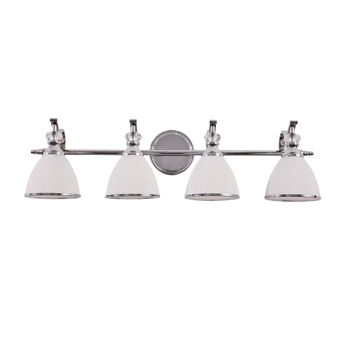 Vintage Frosted Trumpet Glass Shade Bathroom Vanity Light