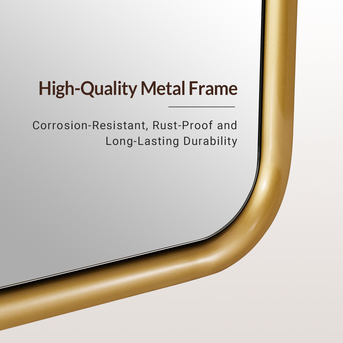 Open Box Like New:Metal Reverse Expansion Frame Suspended Mirror Rectangle Wall Mirror