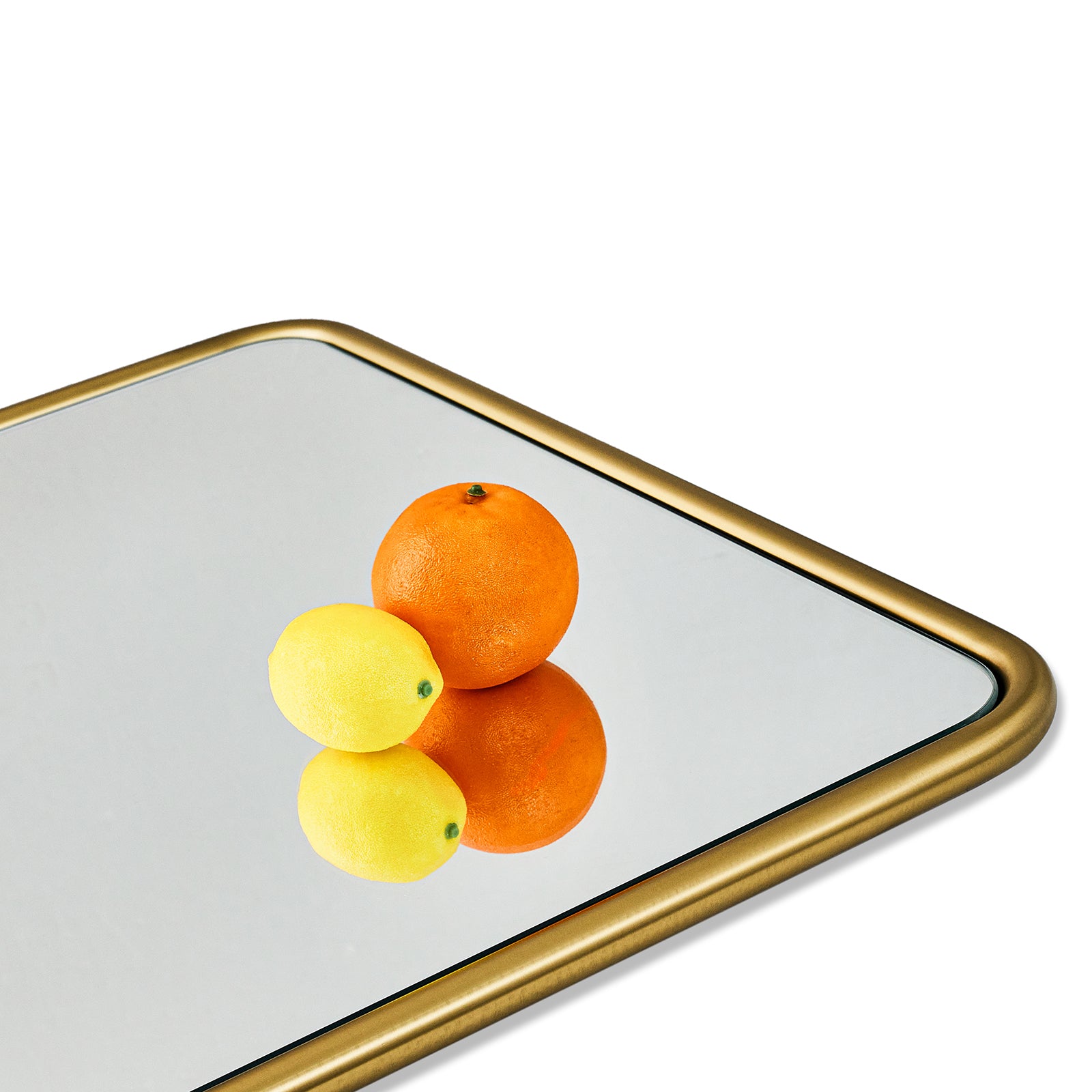 Contemporary Rectangle Bathroom Mirror |Rounded Stainless Steel Framed