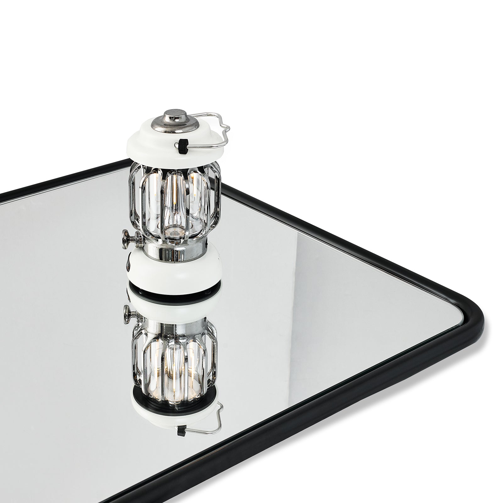 Contemporary Rectangle Bathroom Mirror |Rounded Stainless Steel Framed