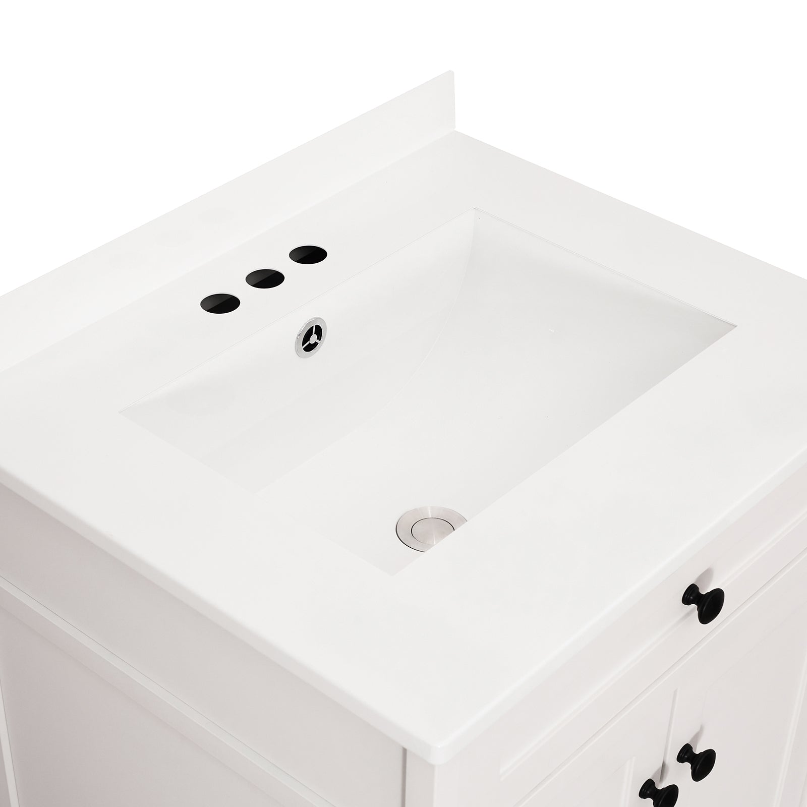 Modern Bathroom Vanity with Sink Combo, Bathroom Vanity Cabinet with 2 Doors and Shelf