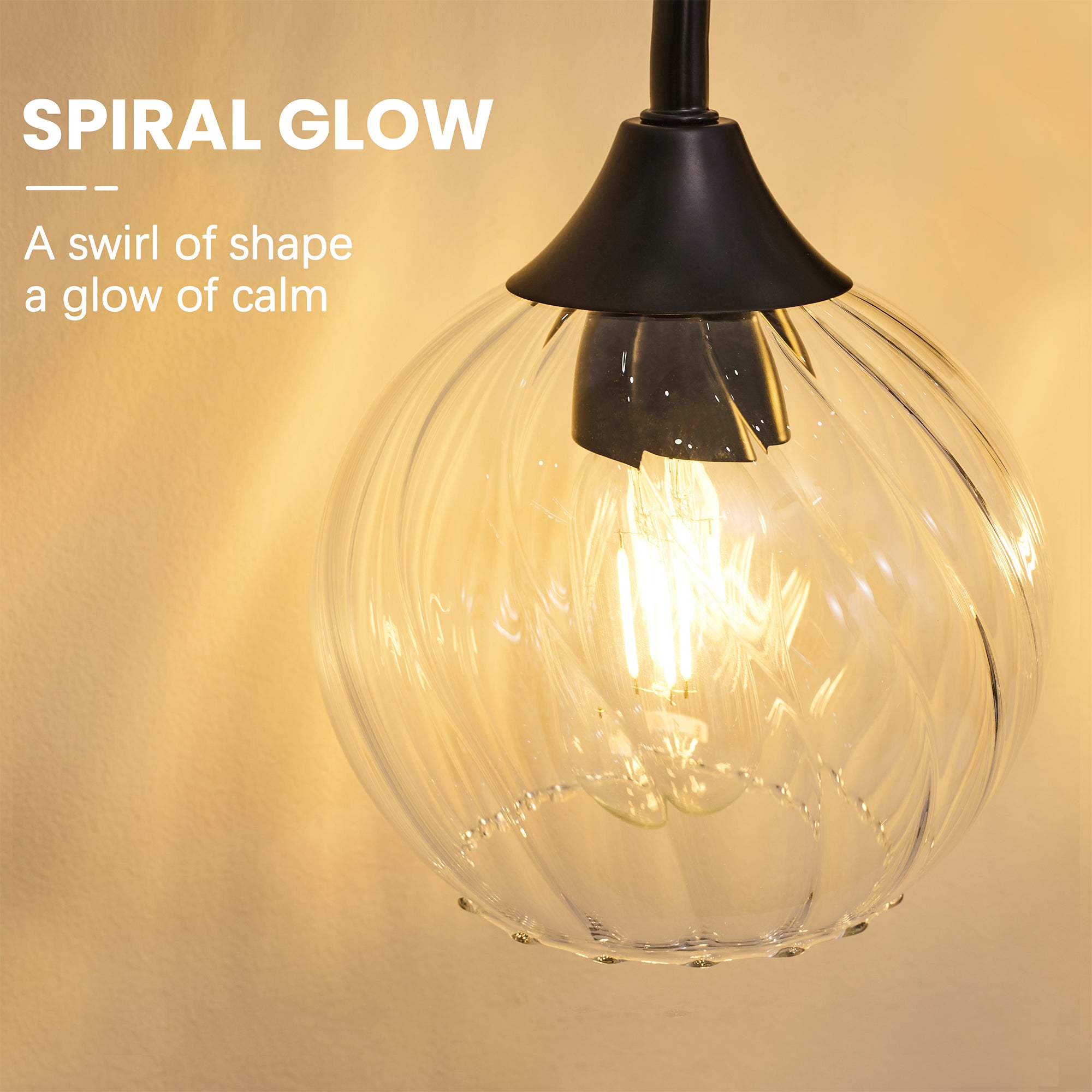Striped Spiral Glass Globe Shade Wall Sconce Vanity Lights