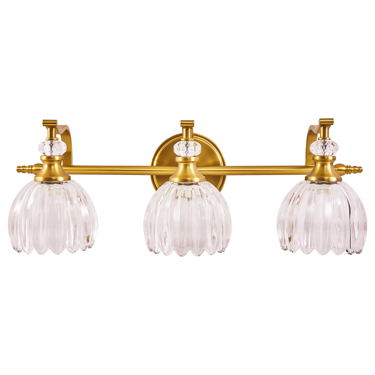 ANDY STAR Vintage Tulip Glass Shape Gold Bathroom Light Fixtures