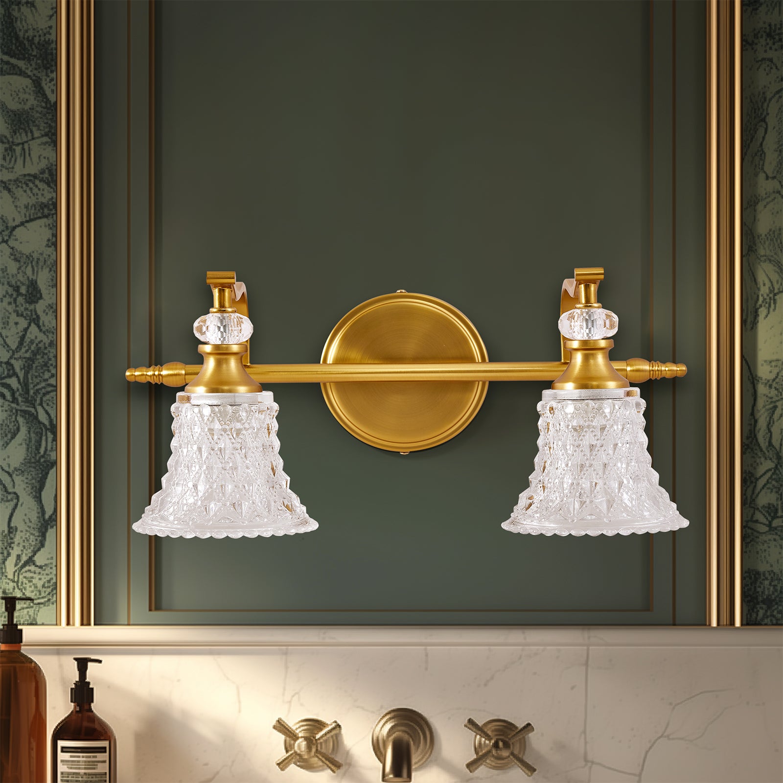 Victoria Crystal Sconces Bathroom Light Fixtures