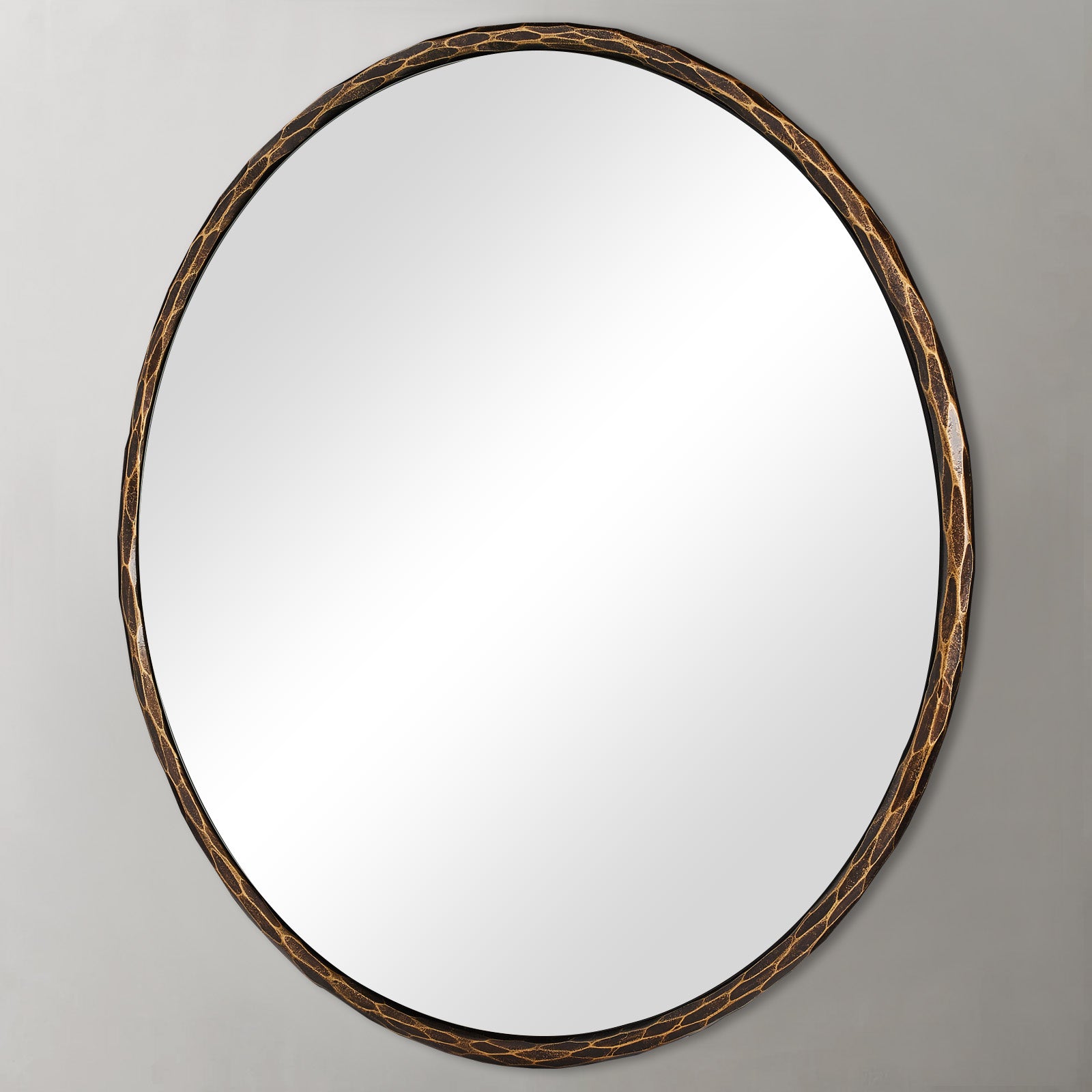 Antique Hand Hammer Forged Iron Mirror Circle Wrought Iron Mirror Round Wall Mirror