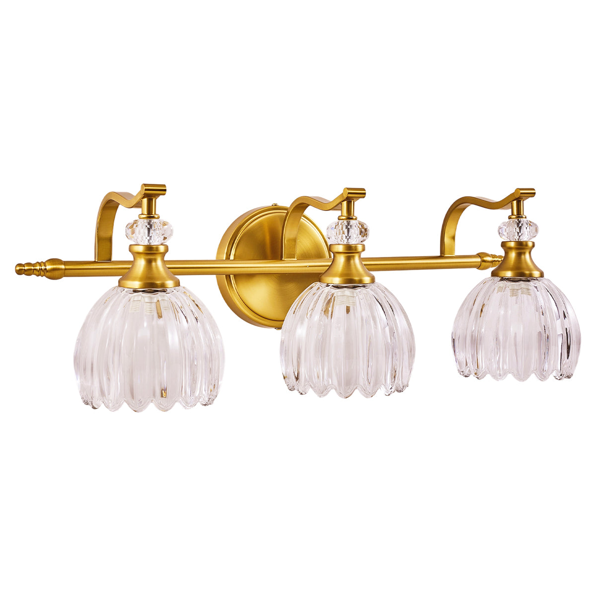Contemporary Bathroom Vanity Light Fixtures with Tulip Glass Shade Sconces for Bath,Bedroom, Hallway