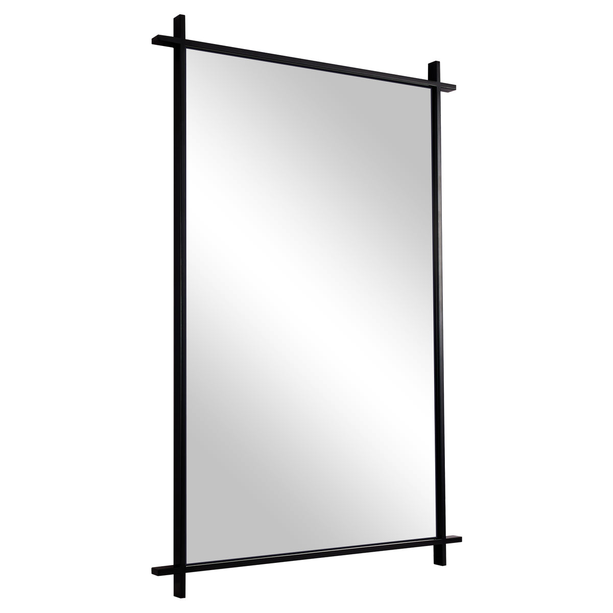 Vintage Cross Corner Rectangle Bathroom Wall Mirrors | Stainless Steel Framed