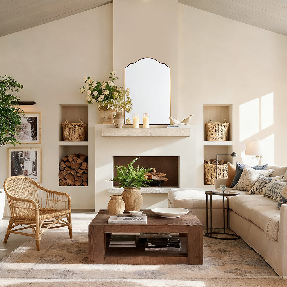 Contemporary Scalloped Arched Curved Mirror Bathroom Wall Mirror | Stainless Steel Frame