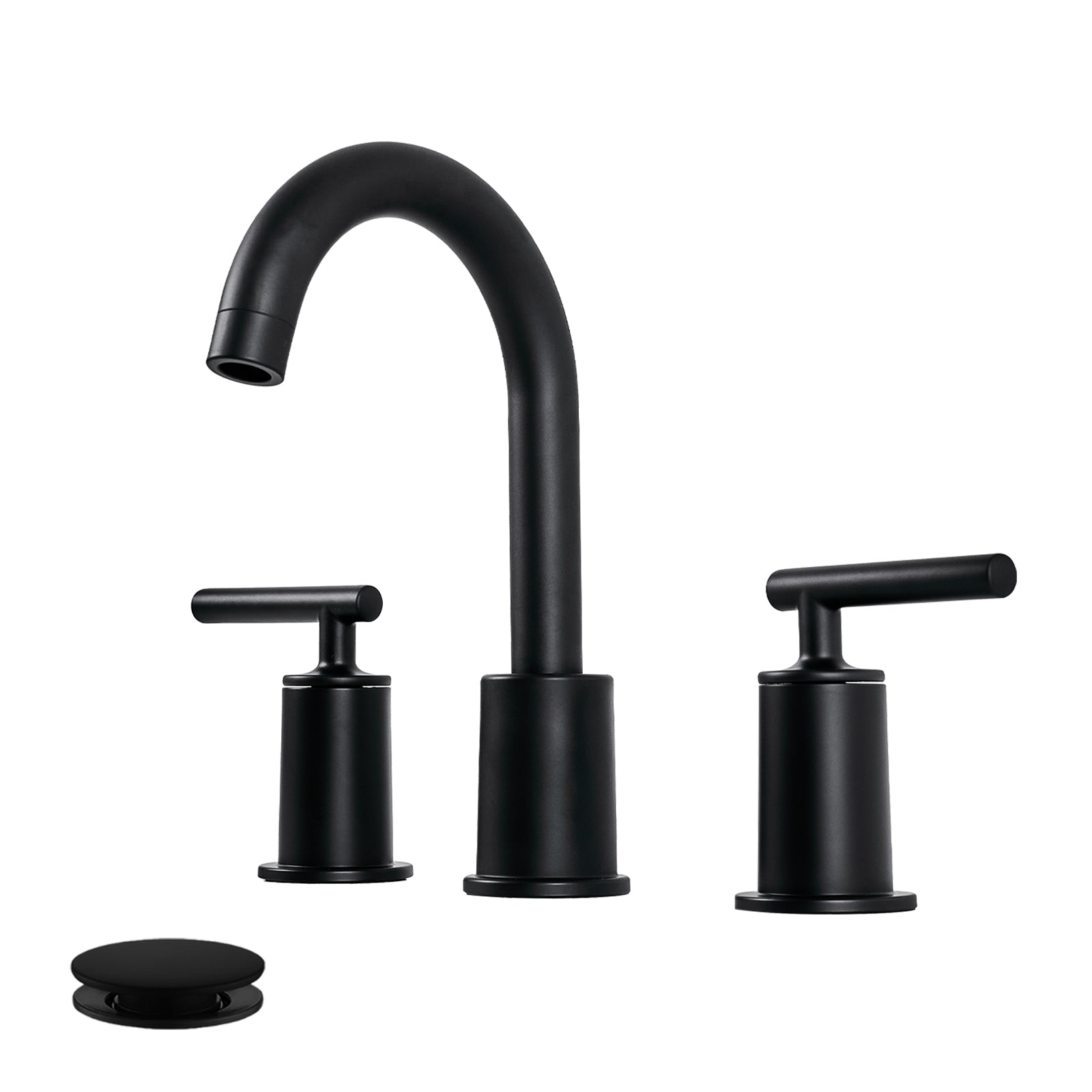 ANDY STAR Bathroom Faucet 3 Hole, 360 Degree Swivel Spout Bathroom Sink Faucet with 2 Level Handle of Hot&Cold Water Control