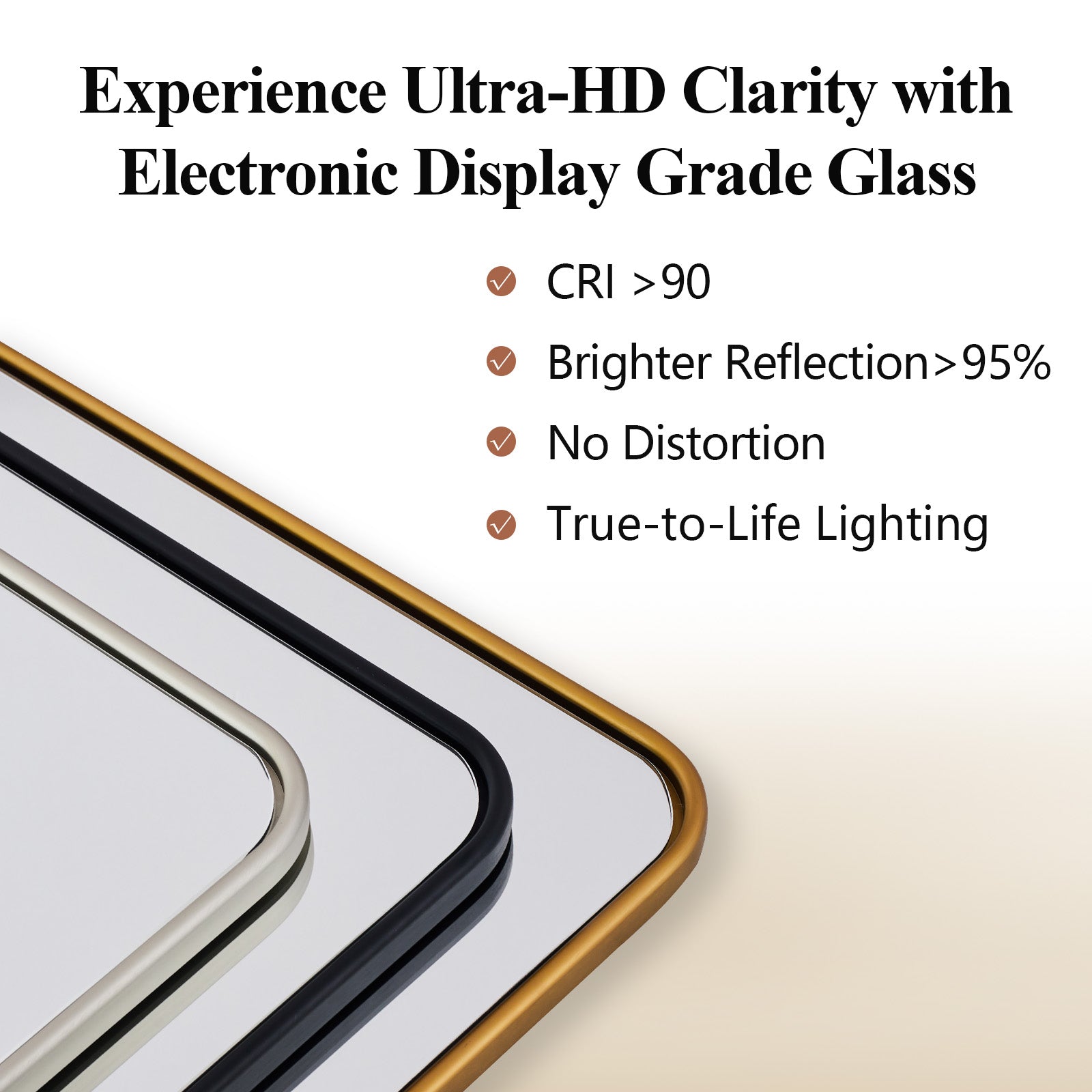 Modern Rectangle Pivot Mirror Adjustable Floating / Tilting Bathroom Mirror