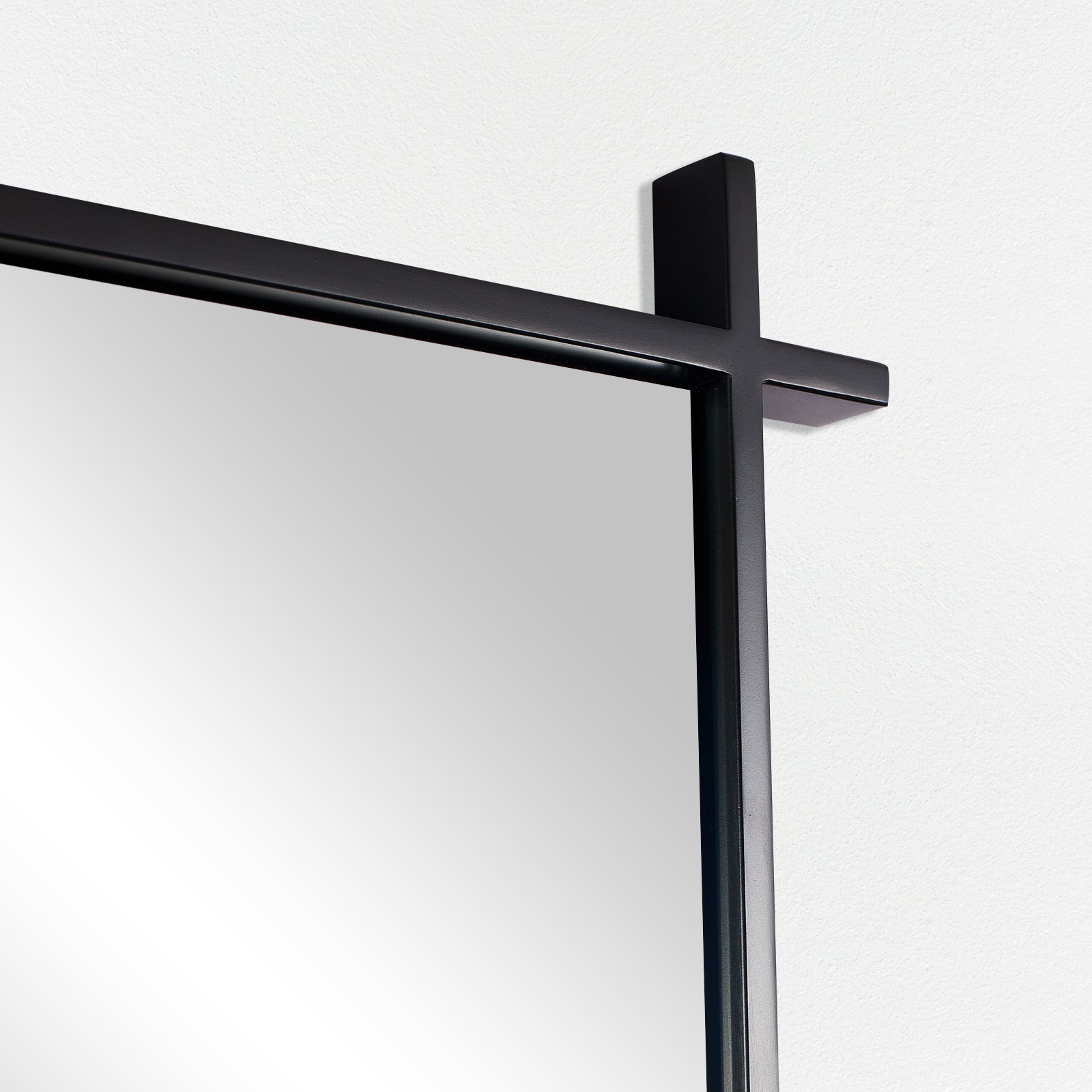 Vintage Cross Corner Rectangle Bathroom Wall Mirrors | Stainless Steel Framed