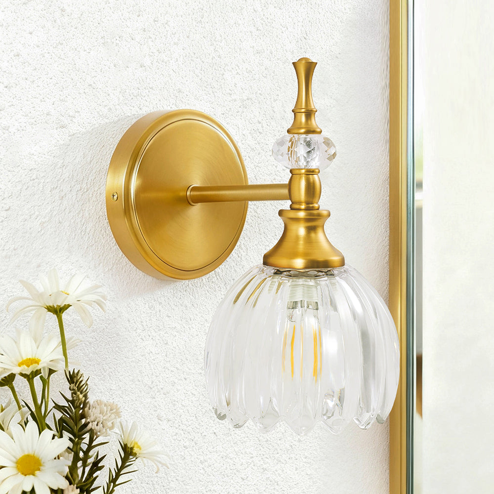 Contemporary Tulip Glass Shade Bathroom Vanity Light