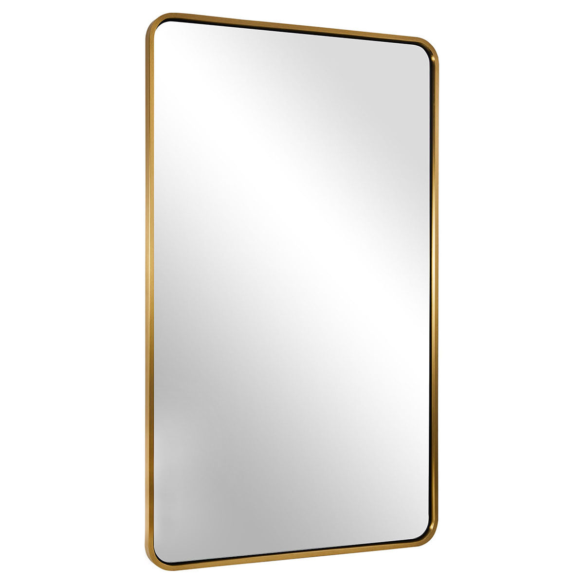Modern Bold Framed Rectangle Wall Mirrors for Bathroom Wall| Stainless Steel Framed