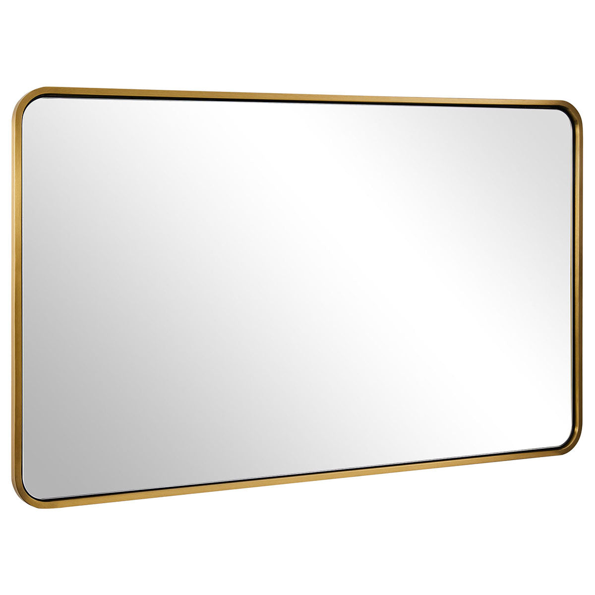 Modern Bold Framed Rectangle Wall Mirrors for Bathroom Wall| Stainless Steel Framed