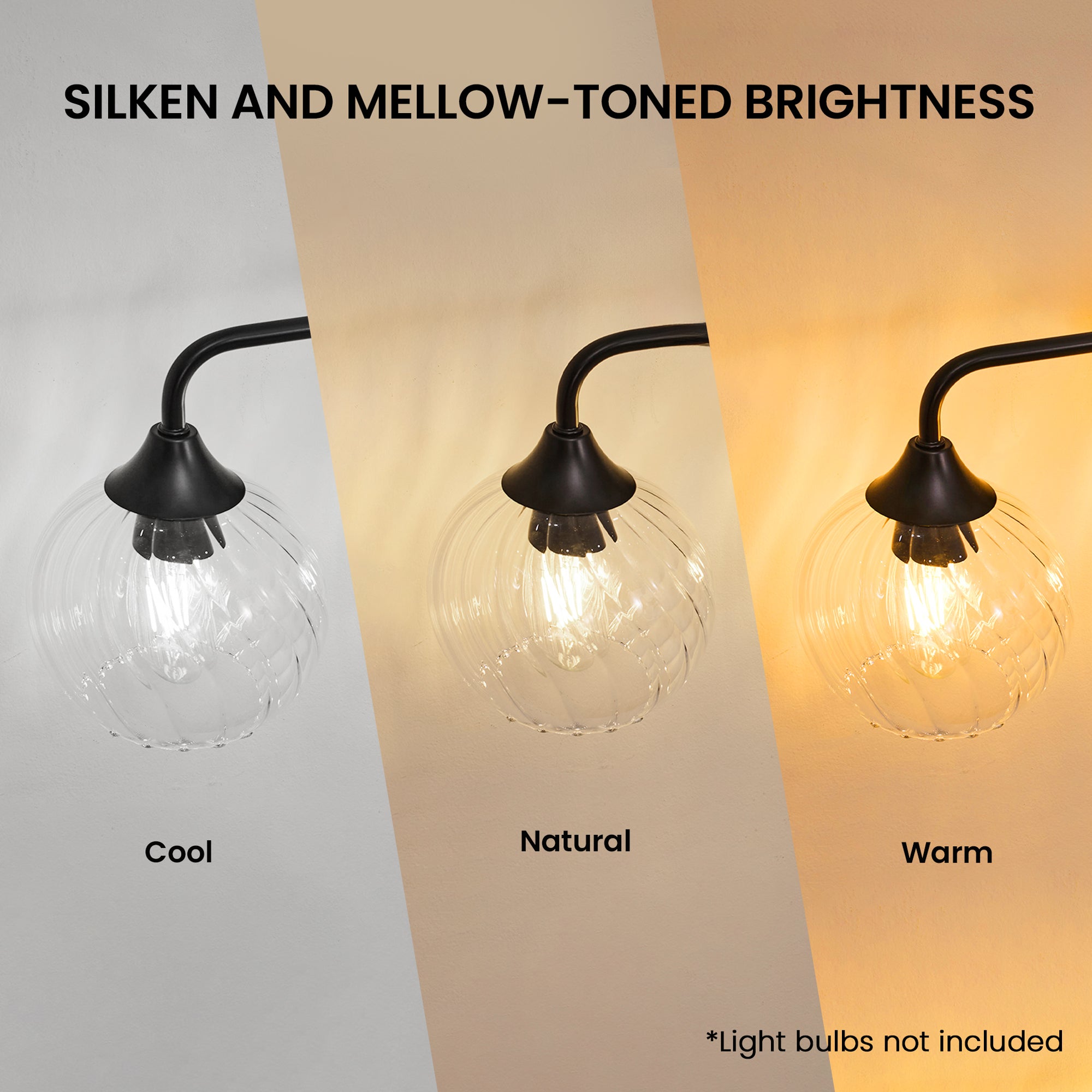 Striped Spiral Glass Globe Shade Wall Sconce Vanity Lights