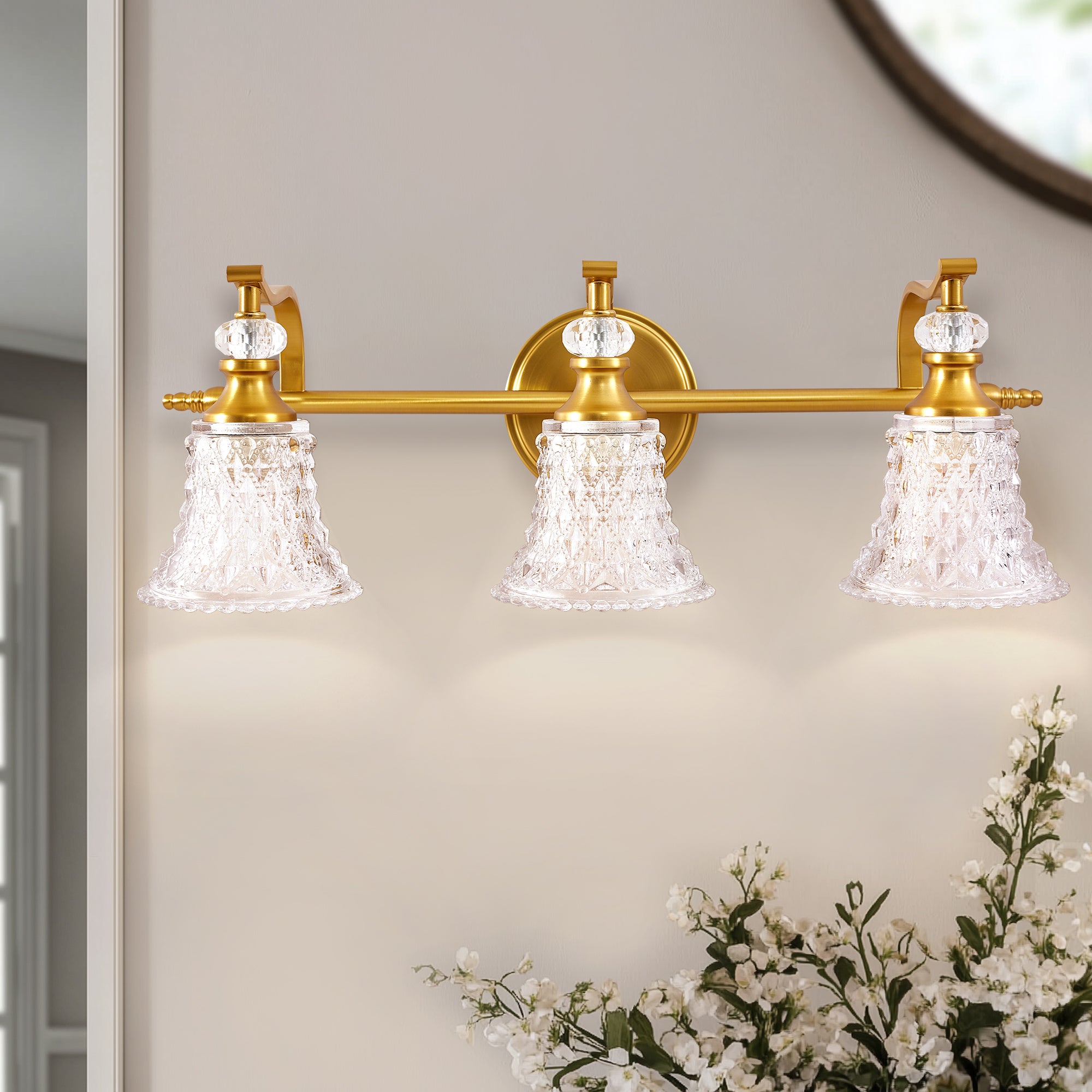 Victoria Crystal Sconces Bathroom Light Fixtures