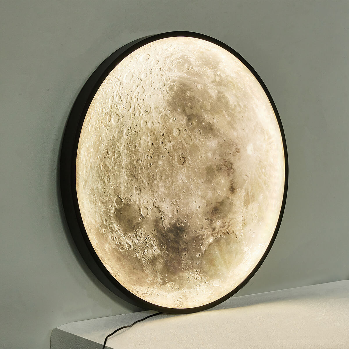 Magic Luminous Moon Mirror Illuminated LED Moon Lamp Big Size Moon Mirror That Turn Into Moon