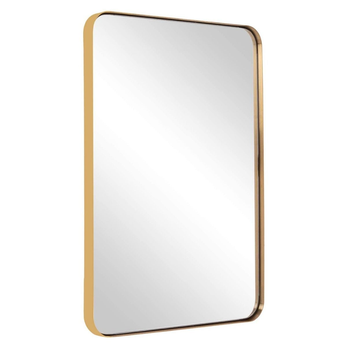 ANDY STAR Brass Oval Mirror, 24x40 Inch Bathroom Mirror Gold , Brass Vanity  Mirror, Pill Shaped Mirrors Gold Metal Frame Stainless Steel 1 Deep Hang  Vertically & Horizontally Ideal for Narrow Space 