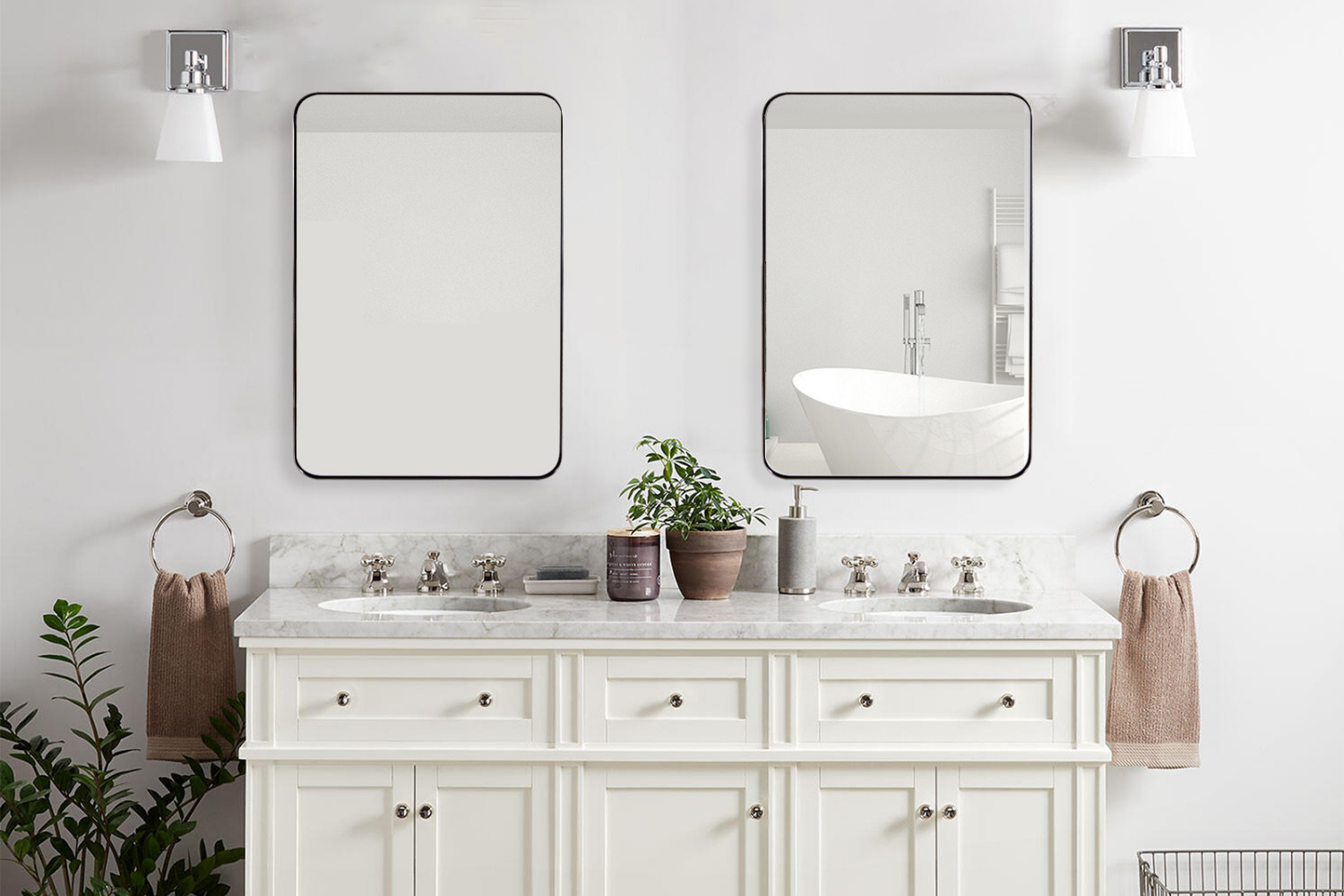 Twinning Is Winning- 5 Double Mirror Ideas for a Beautiful& Functional Bathroom