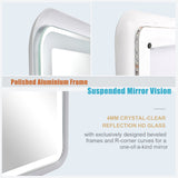 White Framed LED Bathroom/Vanity Mirrors with Lights