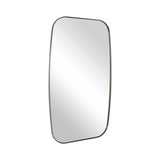 ANDY STAR Oblong Wall Mirror Oblong Bathroom Mirror Metal Stainless Steel Framed