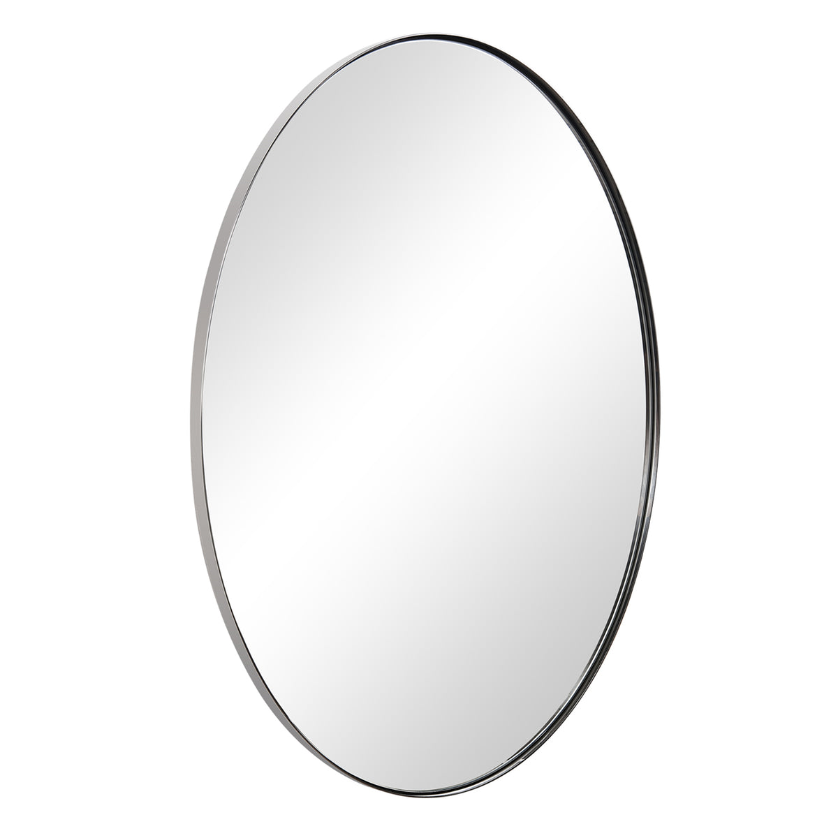 Modern Oval Bathroom Wall Mirrors |Stainless Steel Framed