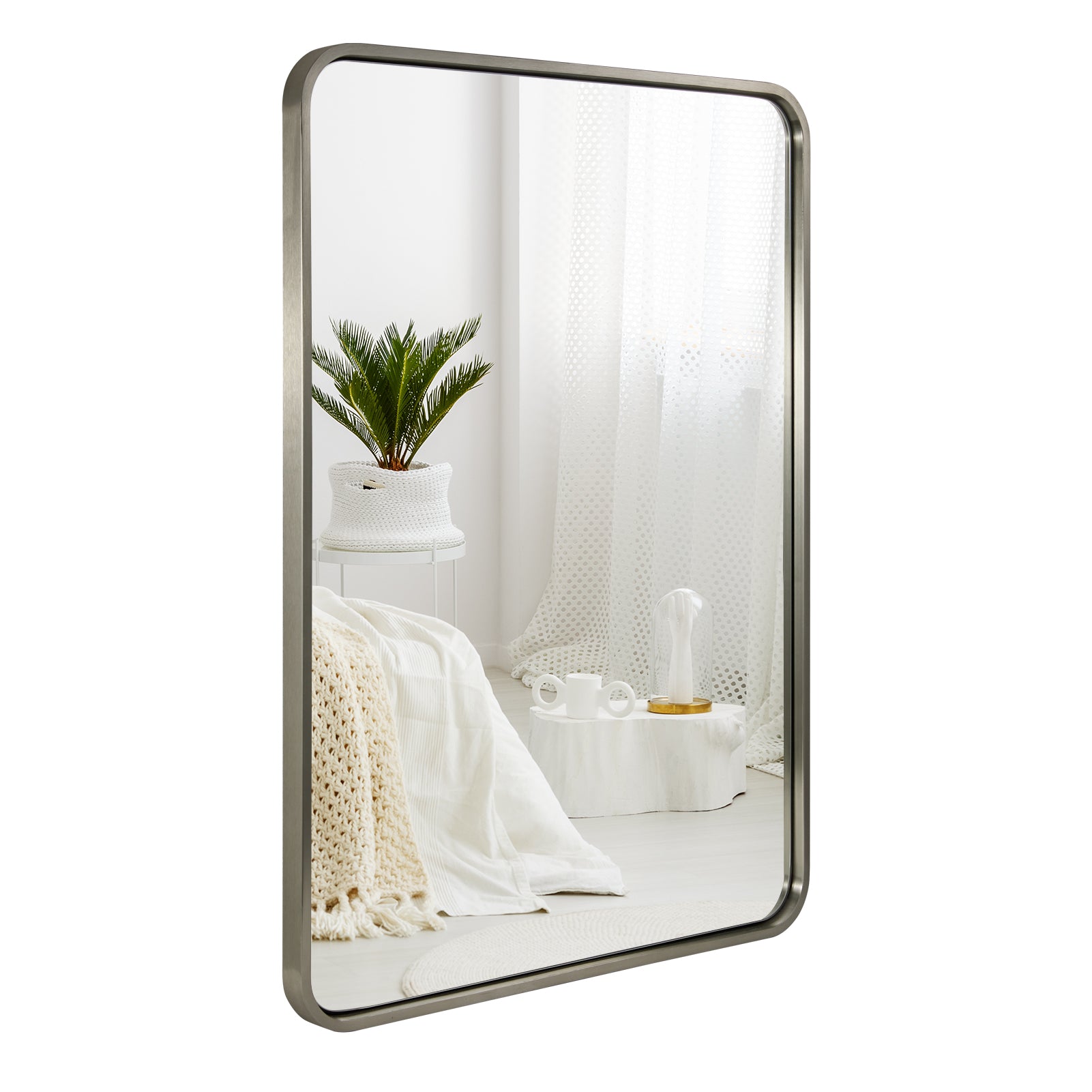 Open Box Like New : Modern Bold Framed Rectangle Wall Mirrors for Bathroom Wall