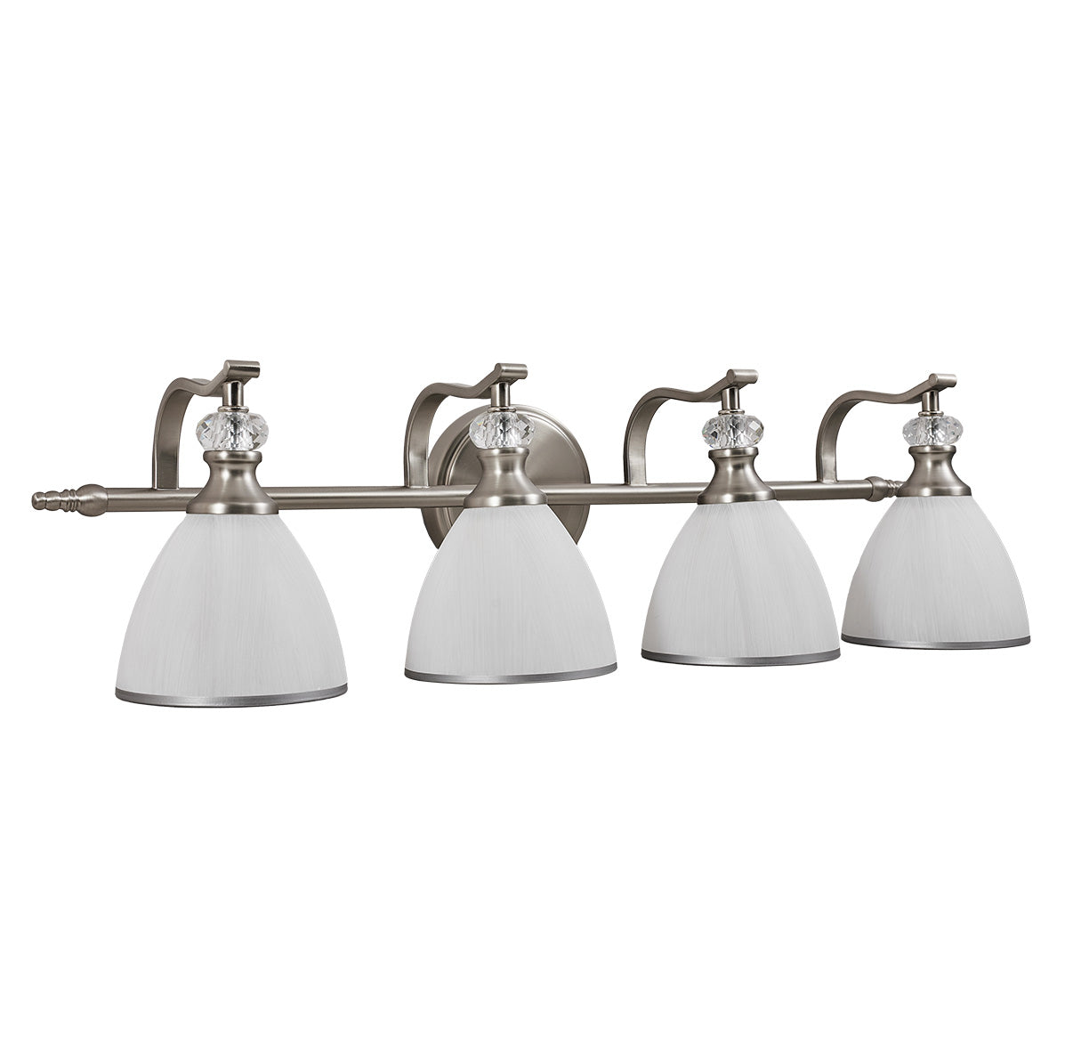 4-light brushed nickel wall sconces