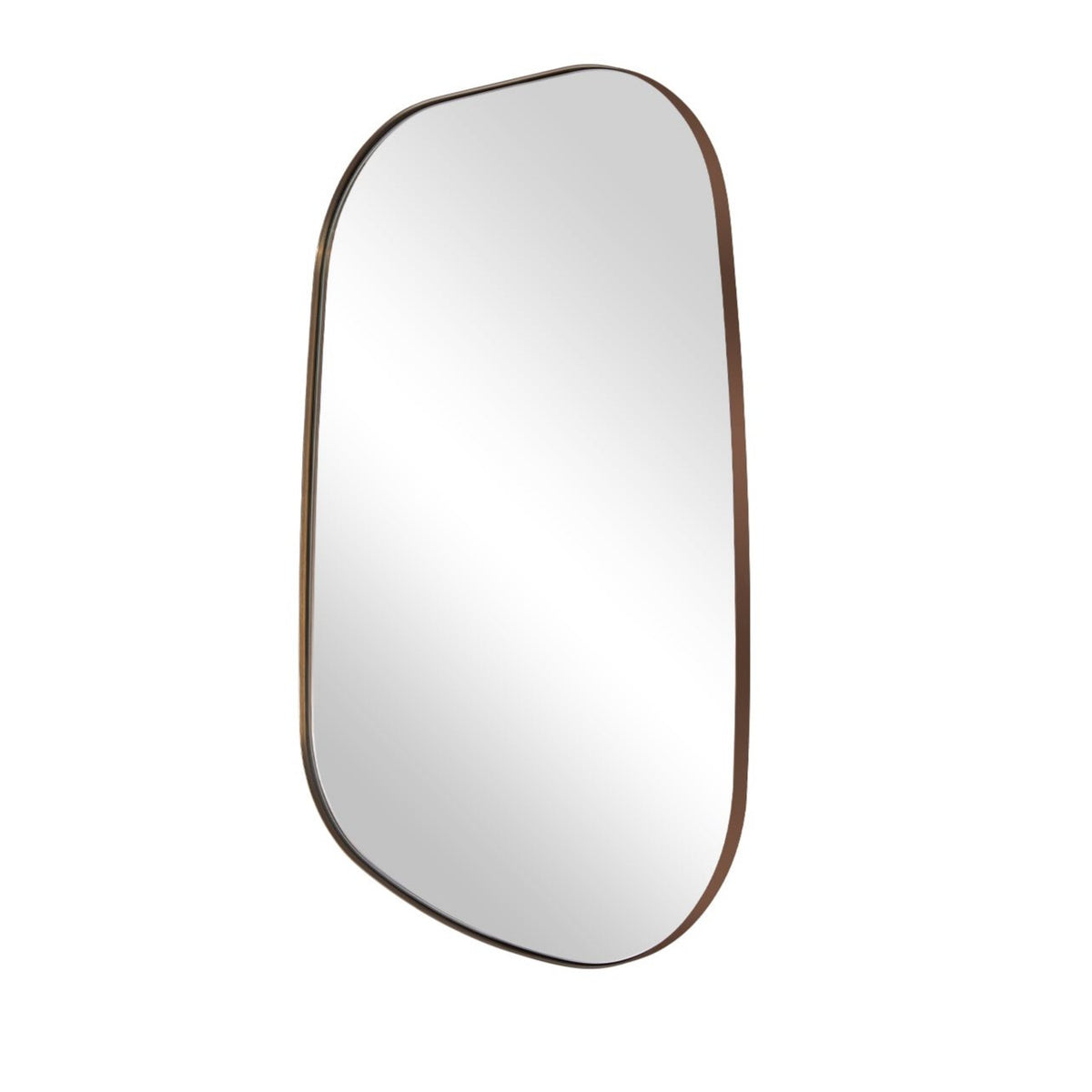 Asymmetrical Irregular Bathroom Wall Mirror | Stainless Steel Frame